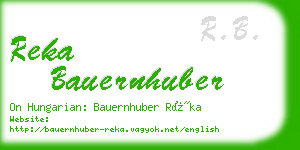 reka bauernhuber business card